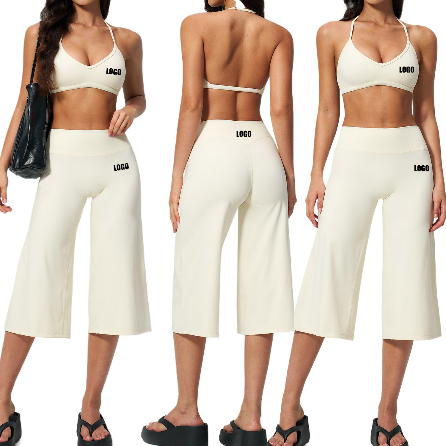 Pilates Yoga Set - Bra olahraga anti guncangan wanita dengan