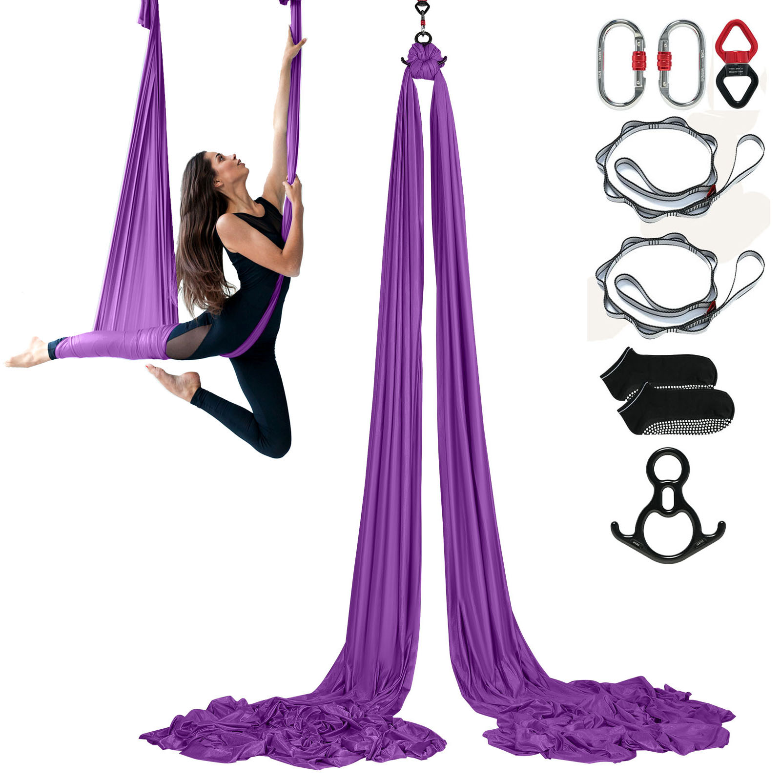 Aerial Silk Hammock - 8.7/11Yards Hammock Yoga Udara & Ayunan
