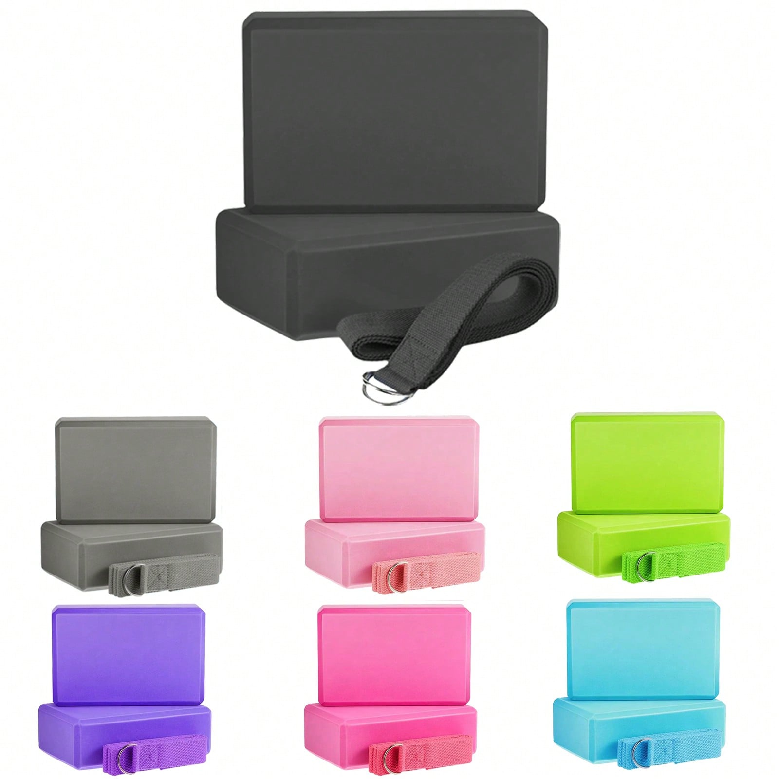 Yoga Block Cork - 2 Paket Bata Yoga Busa Kepadatan
