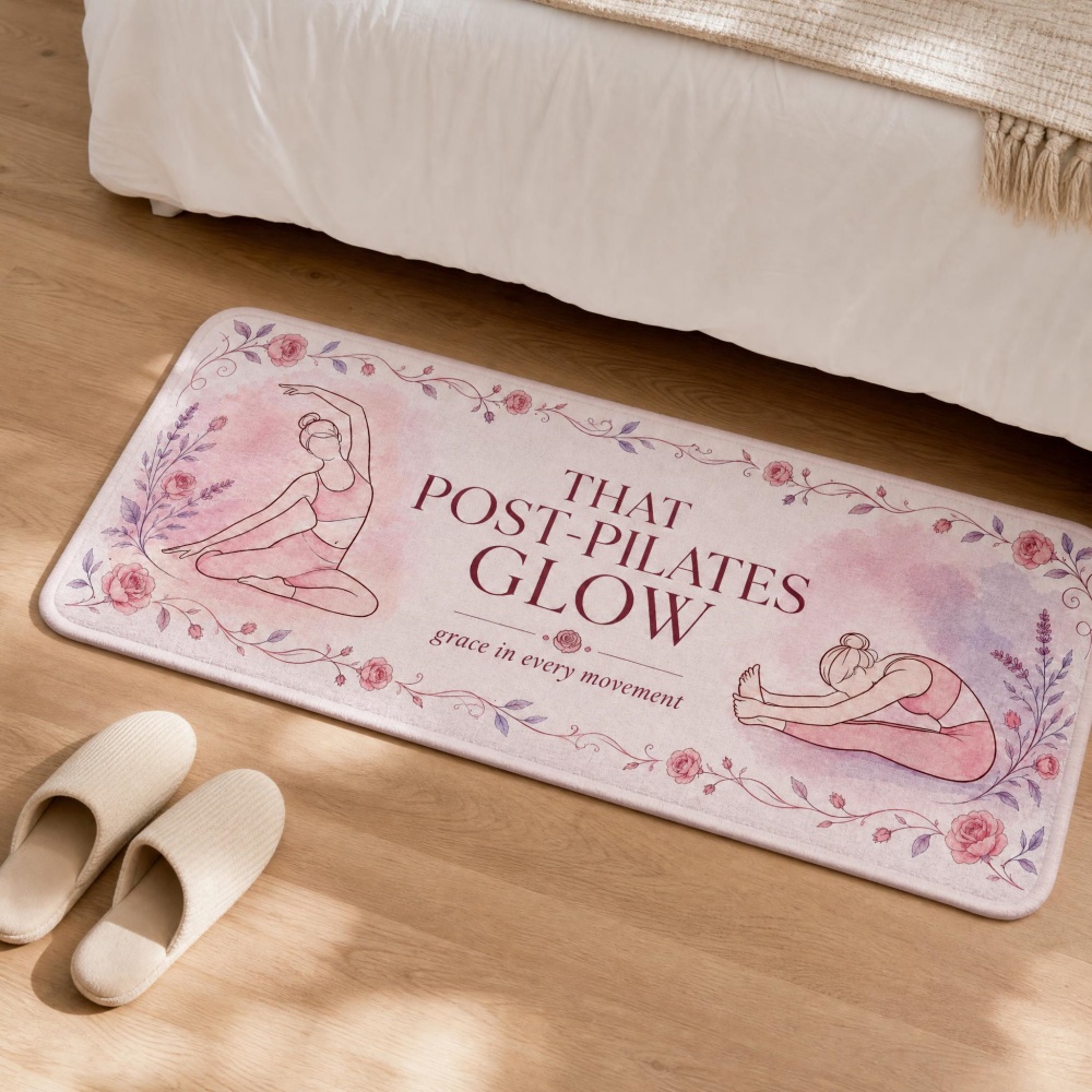 Pilates Yoga Room - Karpet Lari Motif Bunga Yoga Bahan