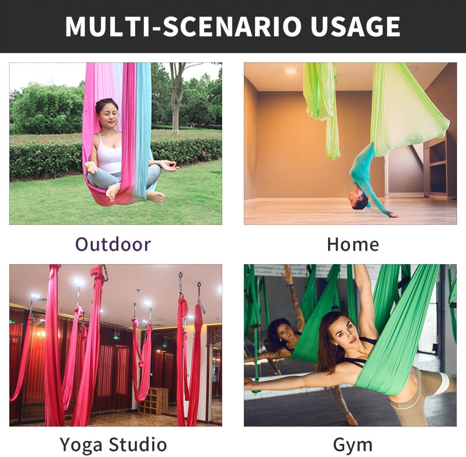 Set Hammock Yoga Udara FITNESS - Aerial Silk Hammock ulasan dan harga