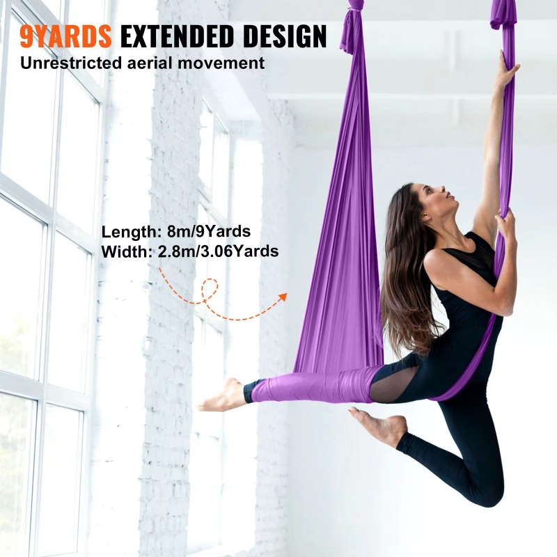 Ayunan Yoga Aerial Silk Ungu 2 - Aerial Silk Hammock ulasan dan harga