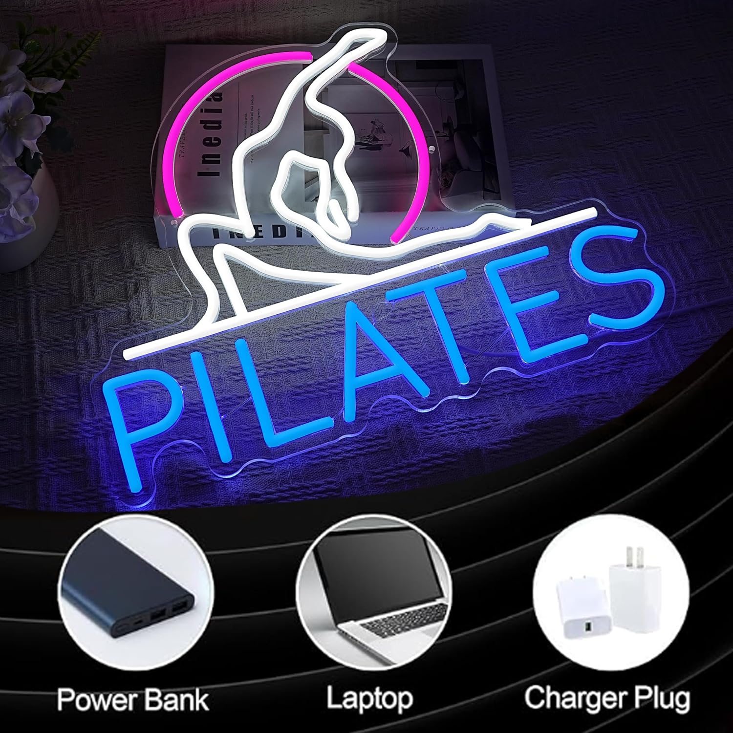 Lampu Neon Pilates Studio Yoga - Pilates Yoga Room ulasan dan harga