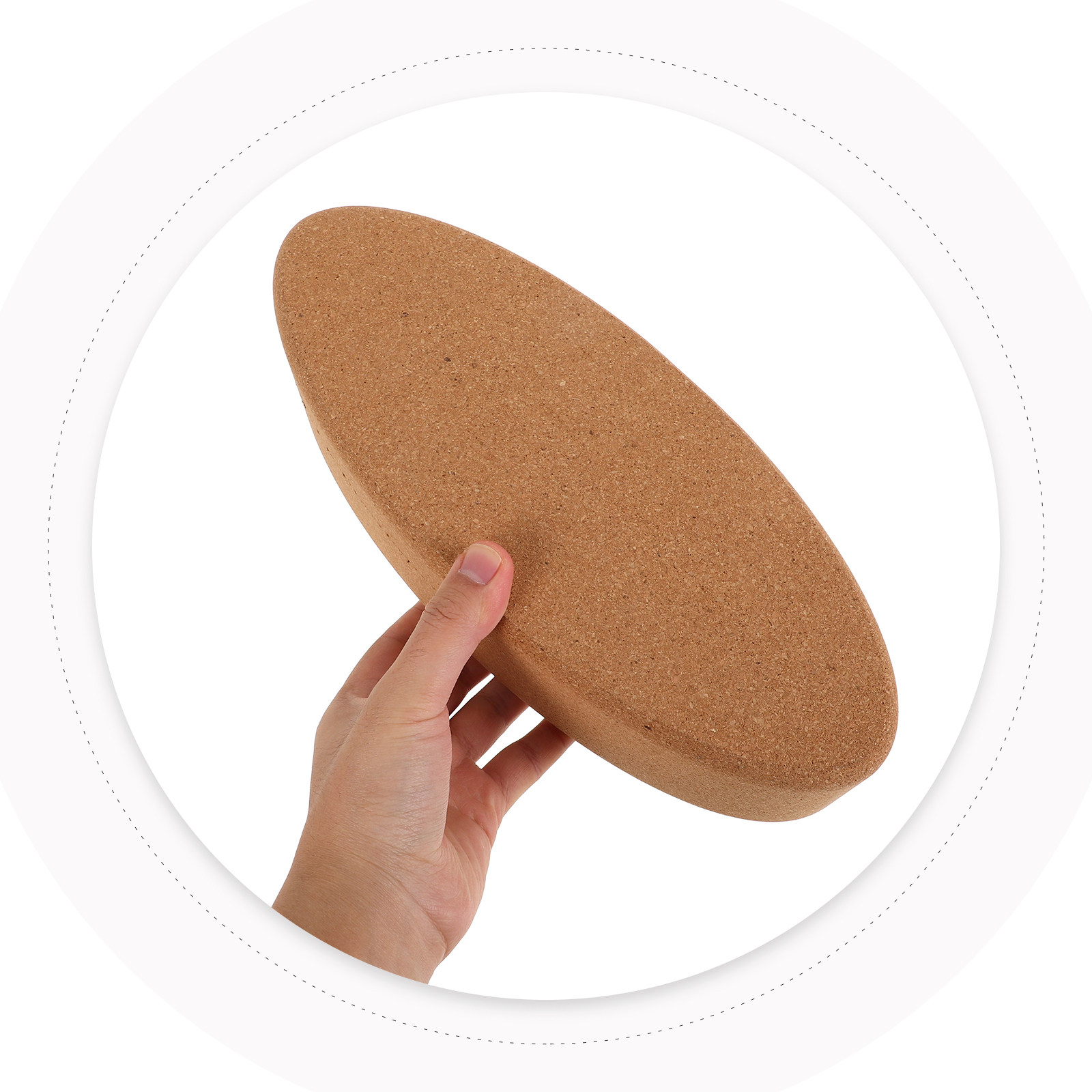Blok Yoga Berbentuk Oval dari  - Yoga Block Cork ulasan dan harga