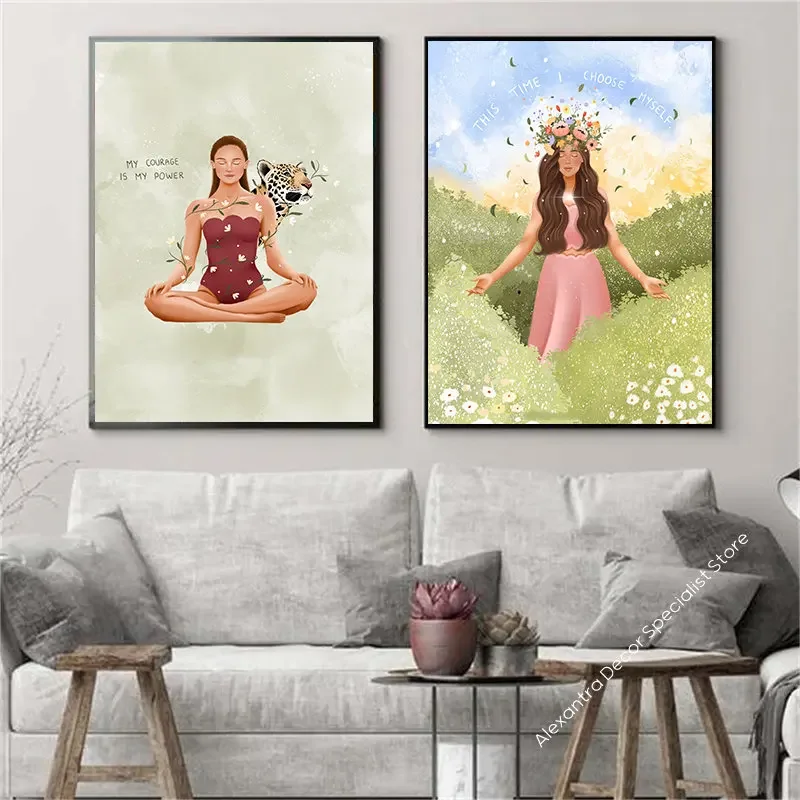 Boho Pilates lukisan kanvas se - Pilates Yoga Room ulasan dan harga