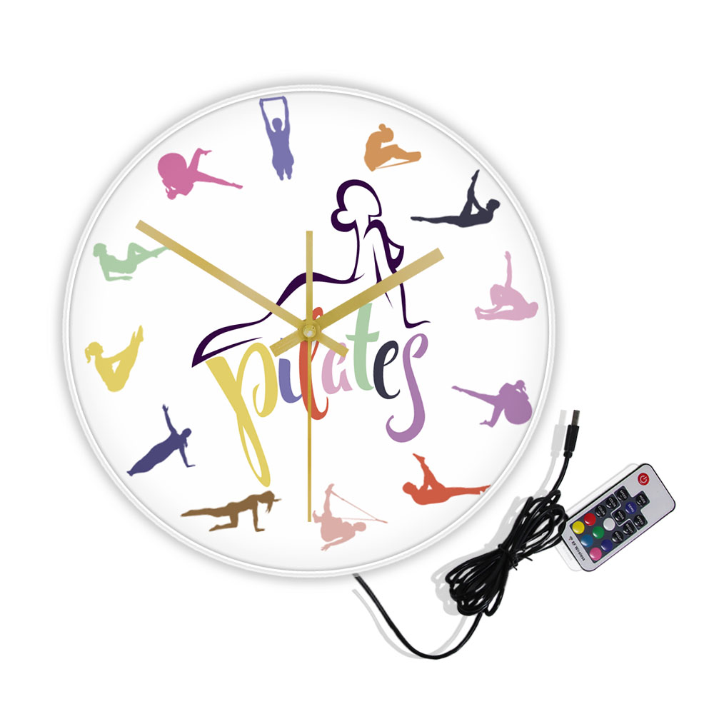 Jam Dinding Cetak Warna-warni  - Pilates Yoga Room ulasan dan harga
