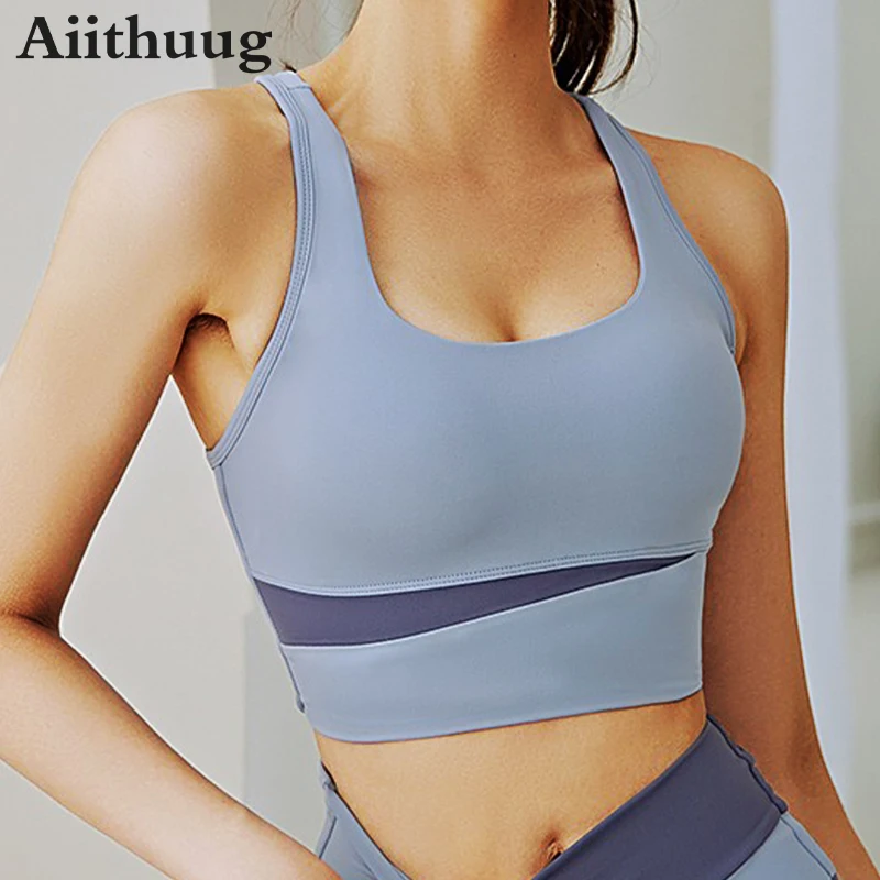 Aiithuug Yoga Crop Top Splicin - Pilates Yoga Joint ulasan dan harga