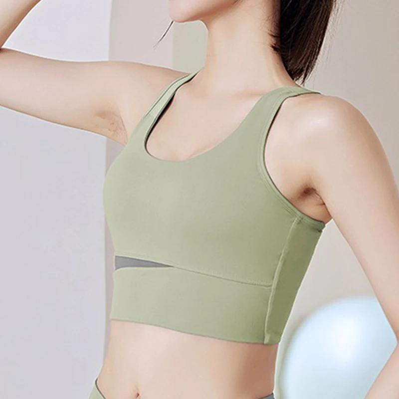 Aiithuug Yoga Crop Top Splicin - Pilates Yoga Joint ulasan dan harga