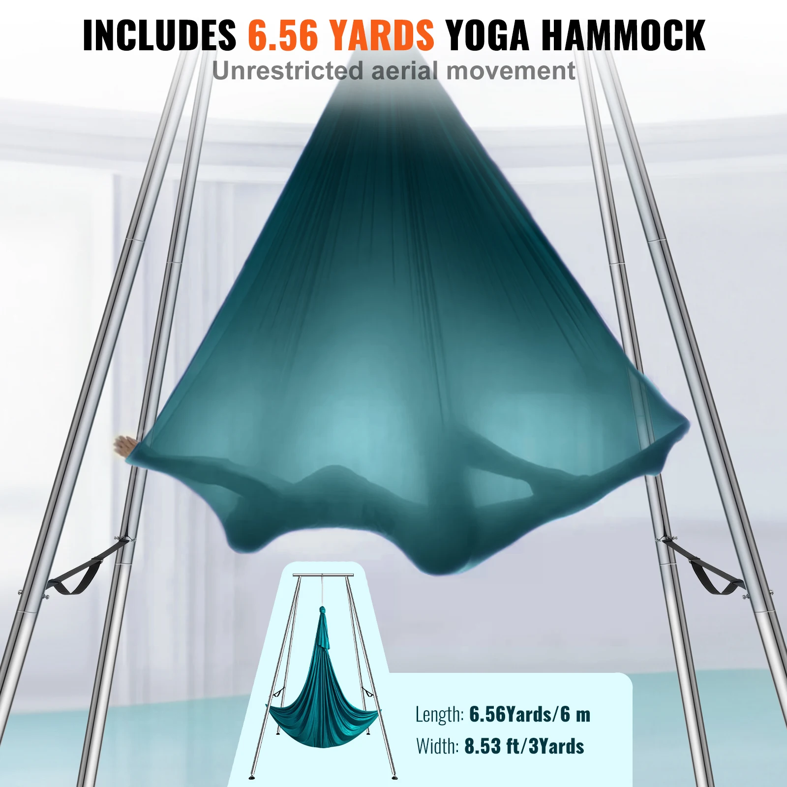 Dengan Tali Senam Udara 6.6 Ya - Aerial Silk Hammock ulasan dan harga