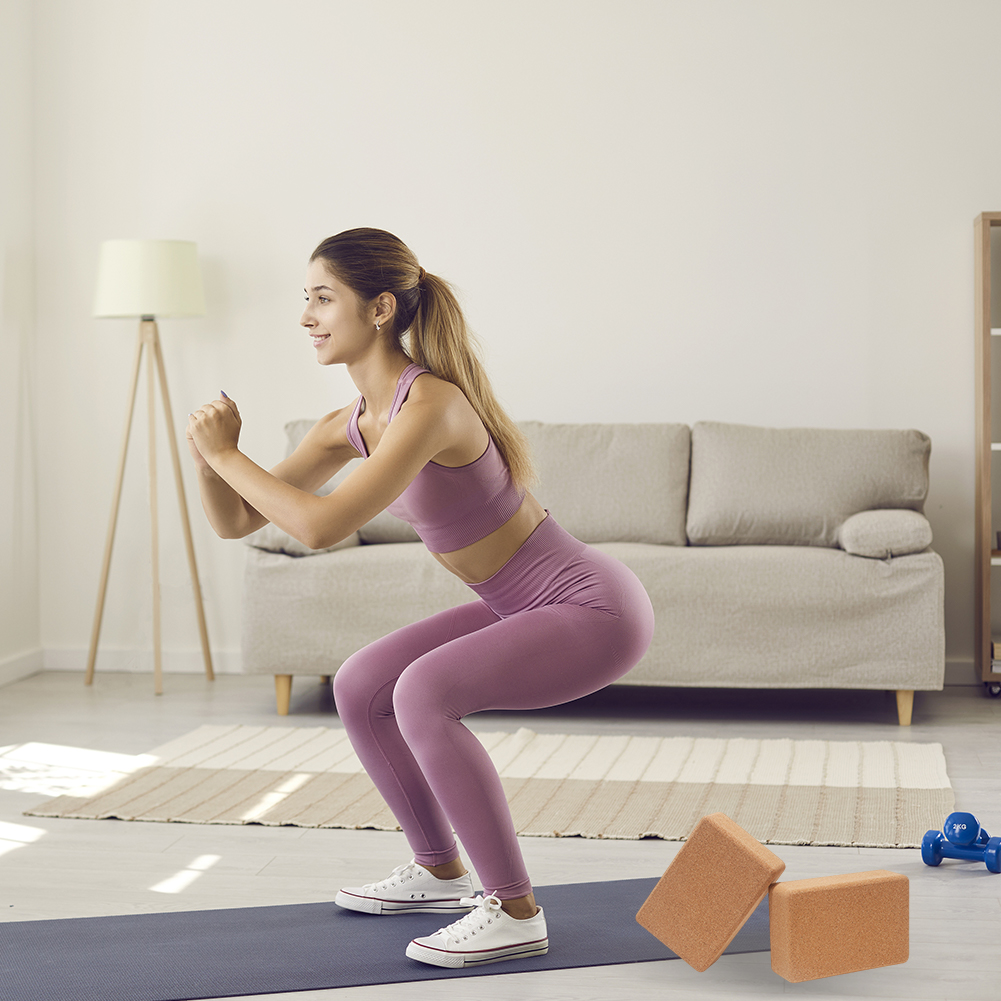 1 Buah Blok Yoga Gabus Anti Se - Yoga Block Cork ulasan dan harga
